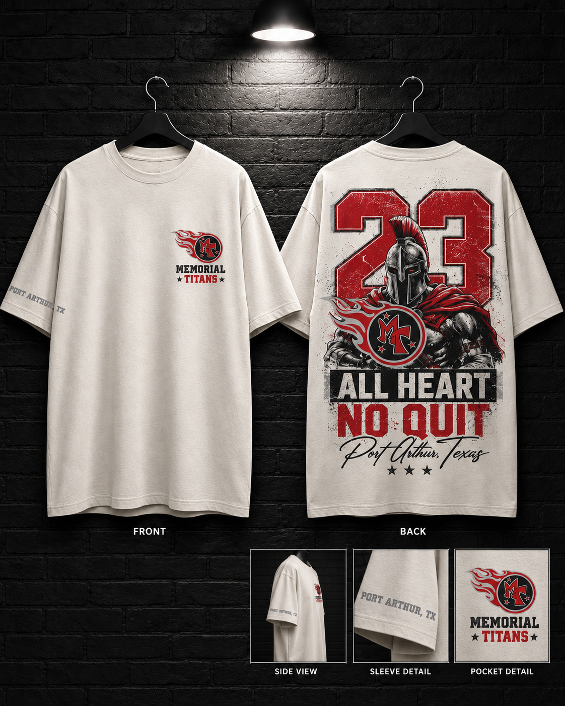 Memorial Titans All Heart No Quit 23 Tee — alternate mockup view