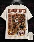 Beaumont United Timberwolves basketball collage natural tee 25/8 mockup