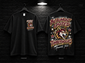 Beaumont United High School Star Graphic black T-shirt mockup showing the front chest print and large back graphic, with unprinted sleeves.
