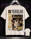 Nederland Bulldogs basketball collage natural tee 25/8 mockup