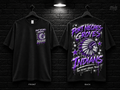 Port Neches-Groves High School Star Graphic black T-shirt mockup showing the front chest print and large back graphic, with unprinted sleeves.