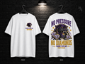 Prairie View A&M University No Pressure No Diamonds white T-shirt mockup showing the front chest print and large back graphic, with unprinted sleeves.