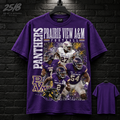 Prairie View A&M University Panthers Football Legacy purple T-shirt mockup with plain back view.