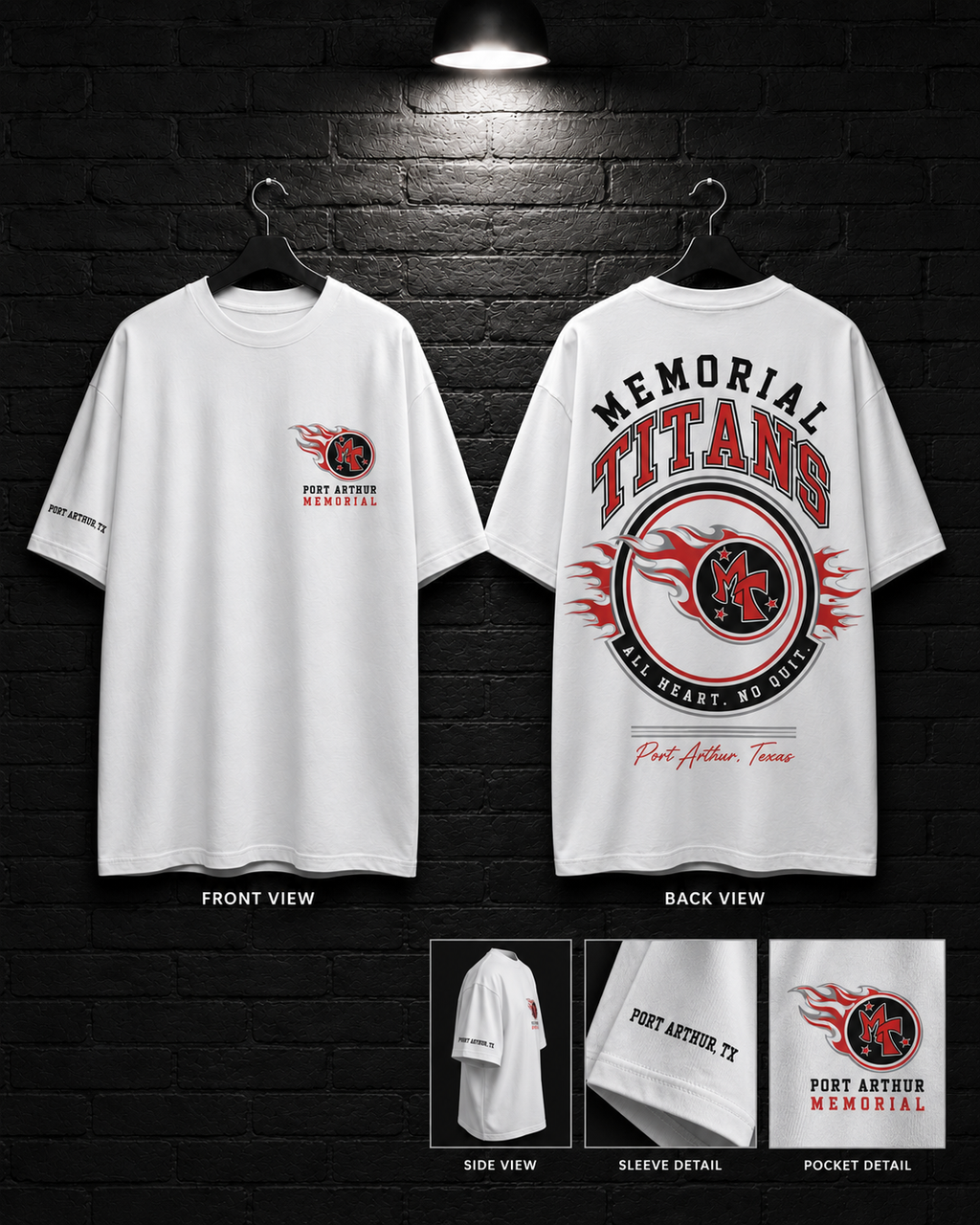 Memorial Titans Round Crest Tee — alternate mockup view