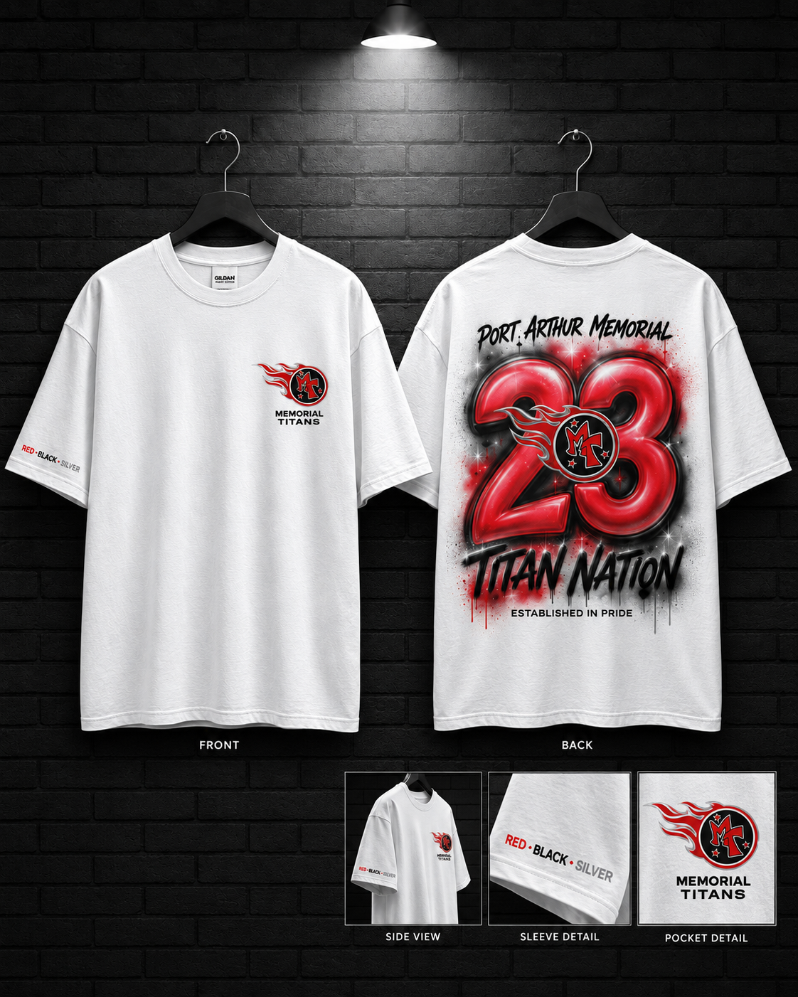 Memorial Titan Nation 23 Tee — alternate mockup view