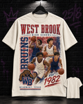 West Brook Bruins basketball collage natural tee 25/8 mockup
