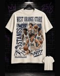 West Orange-Stark Mustangs basketball collage natural tee 25/8 mockup