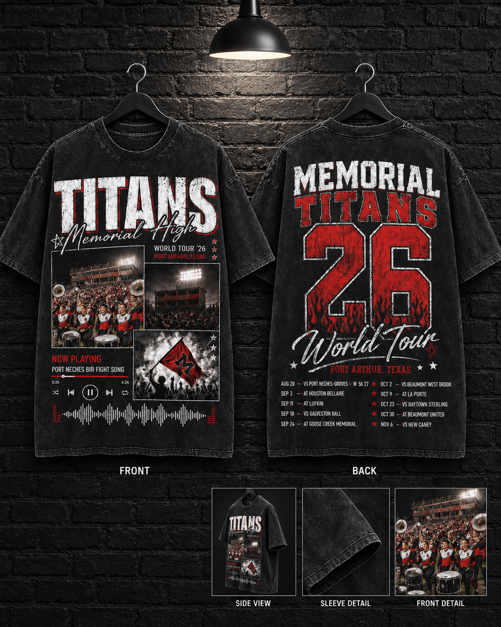 Memorial Titans 26 World Tour Collage Tee — alternate mockup view